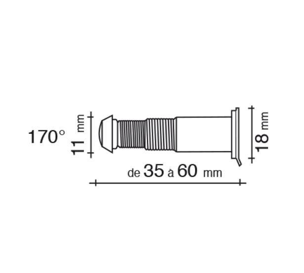 Socona JL4 Türspion Messing - 200° Blickwinkel Für 37-62mm Türen